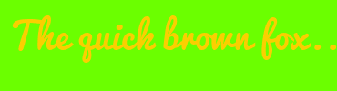 Image with Font Color FACF00 and Background Color 6BFF00
